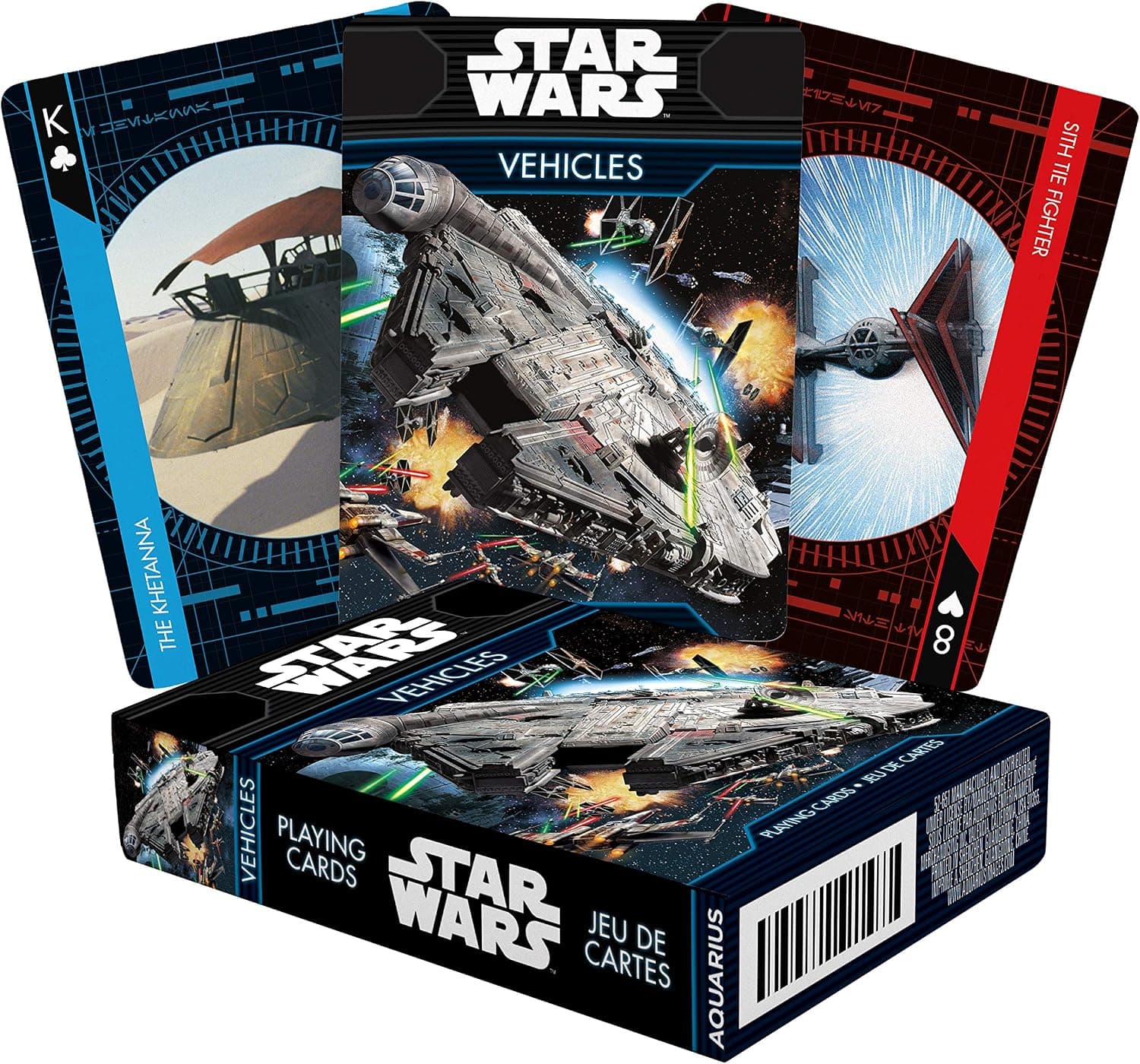 AQUARIUS Star Wars Playing Cards - Vehicles Themed Deck of Cards for Your Favorite Card Games - Officially Licensed Star Wars Merchandise & Collectibles