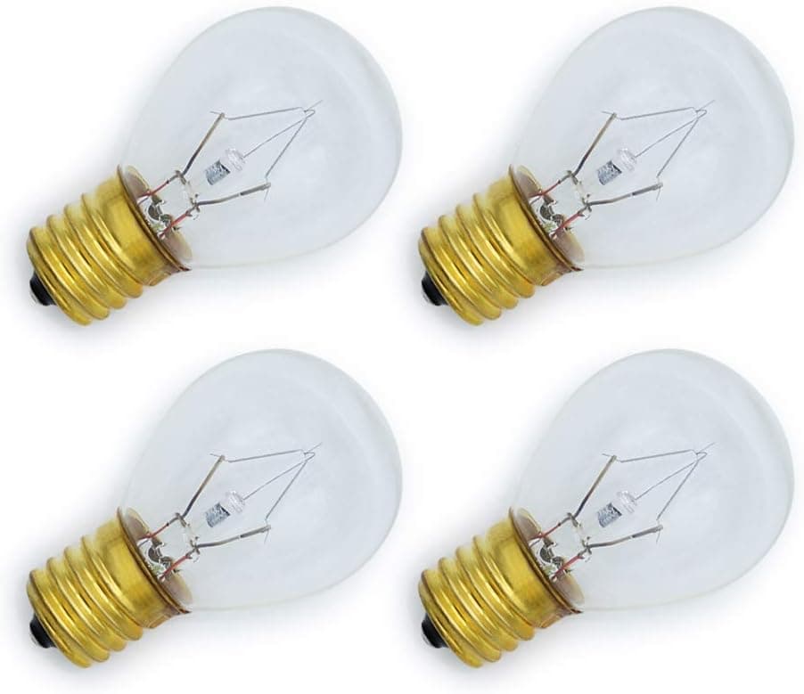 Lava Lamp Light Bulb 130v 25w Bulb by Lumenivo – Replaces 120V 25 Watt S11 Light Bulbs – 14.5” Lava Lamps, Bubble Light & Glitter Lamps – 25 Watt Intermediate E17 Base Bulb - Appliance Bulb – 4 Pack