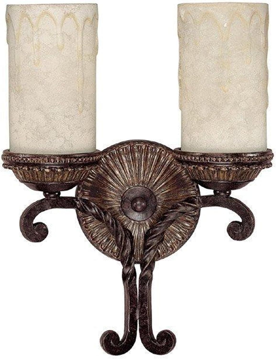 Capital Lighting 1592WB-261 Wall Sconce with Rust Scavo Glass Shades, Weather Brown Finish