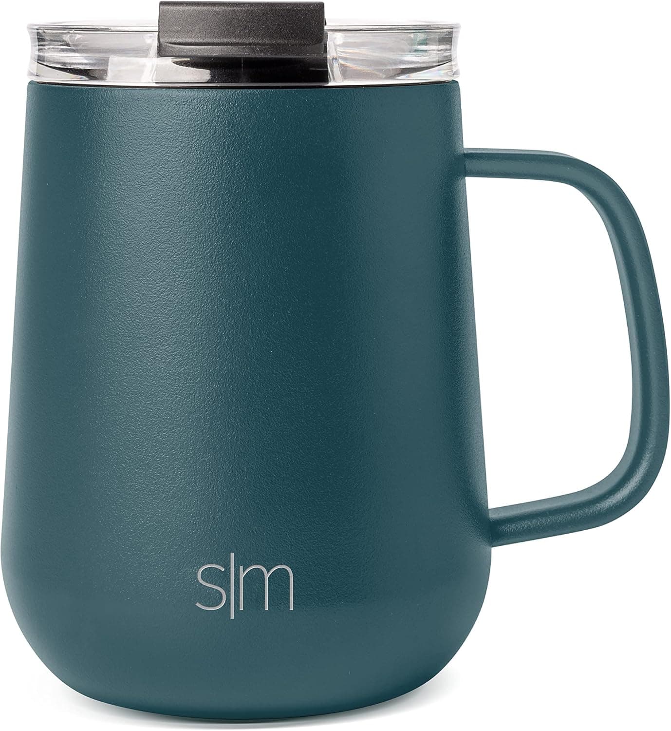 Simple Modern Travel Coffee Mug with Lid and Handle | Reusable Insulated Stainless Steel Coffee Tumbler Tea Cup | Gifts for Women Men Him Her | Voyager Collection | 12oz | Riptide
