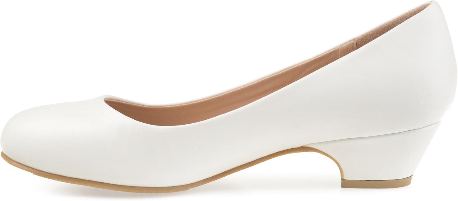 Brinley Co. Womens Soren Classic Faux Leather Comfort-Sole Heels