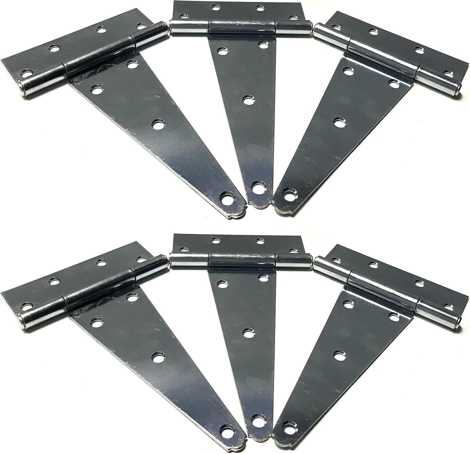 6PACK 8"X2.8mm T Hinge, Heavy Duty Hinge ,GATE Hinge, Fence Hinge ZINC Plated, The Price for 6PCS, W/O Screws