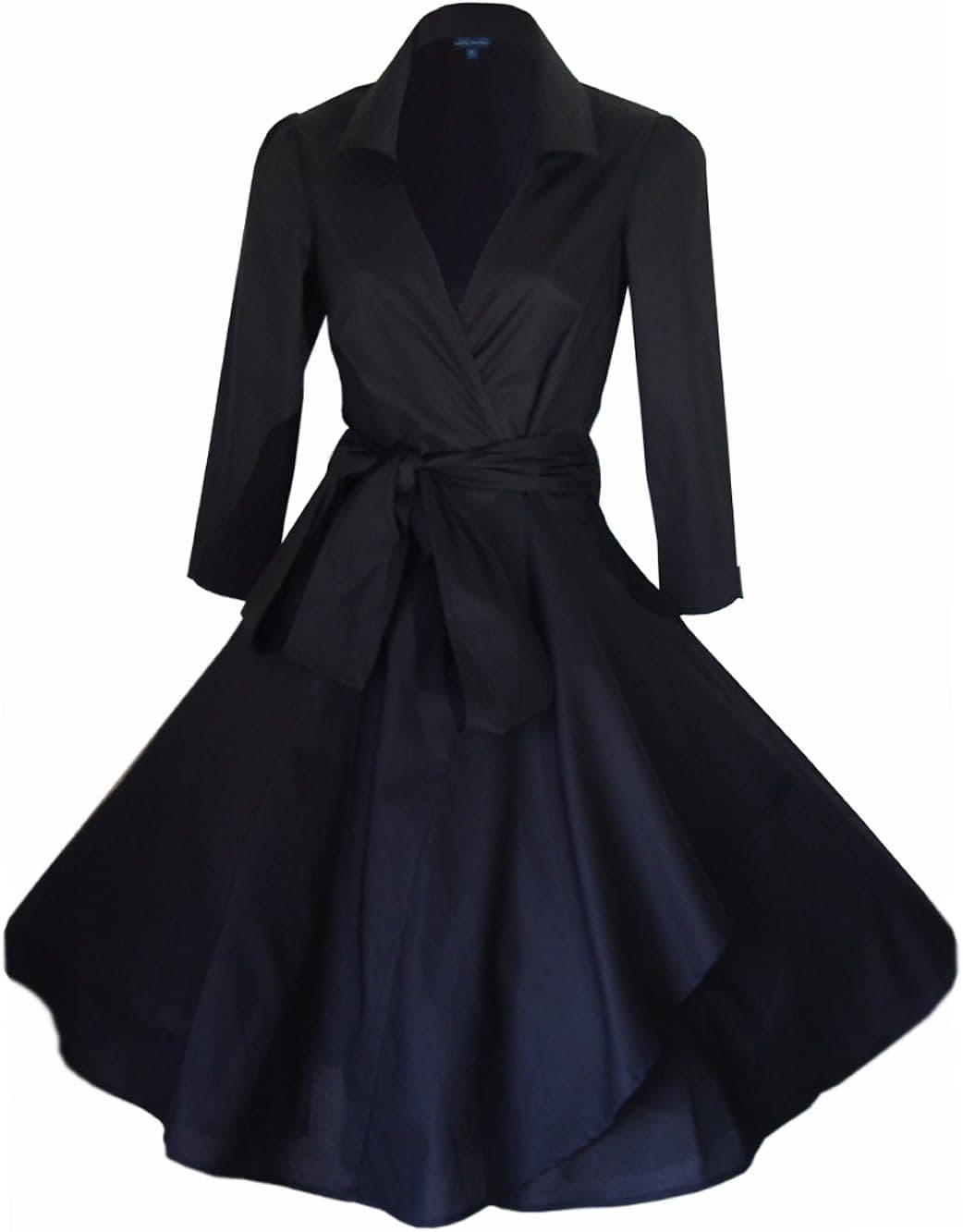 look for the stars Women's 3/4 Length Sleeves 50's Style Rockabilly Dress