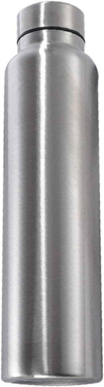 Difcuy Portable?Stainless Steel Single Wall Large Capacity Water Bottle Outdoor Supply - 1000ml，Bottle, Silver