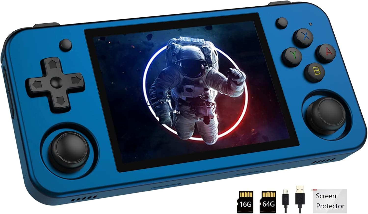 RG353M Metal Retro Game Handheld Game Console with Android 11 64bit Linux System 3.5’’ IPS Touch Screen Built-in 64G TF and Hall Joystick