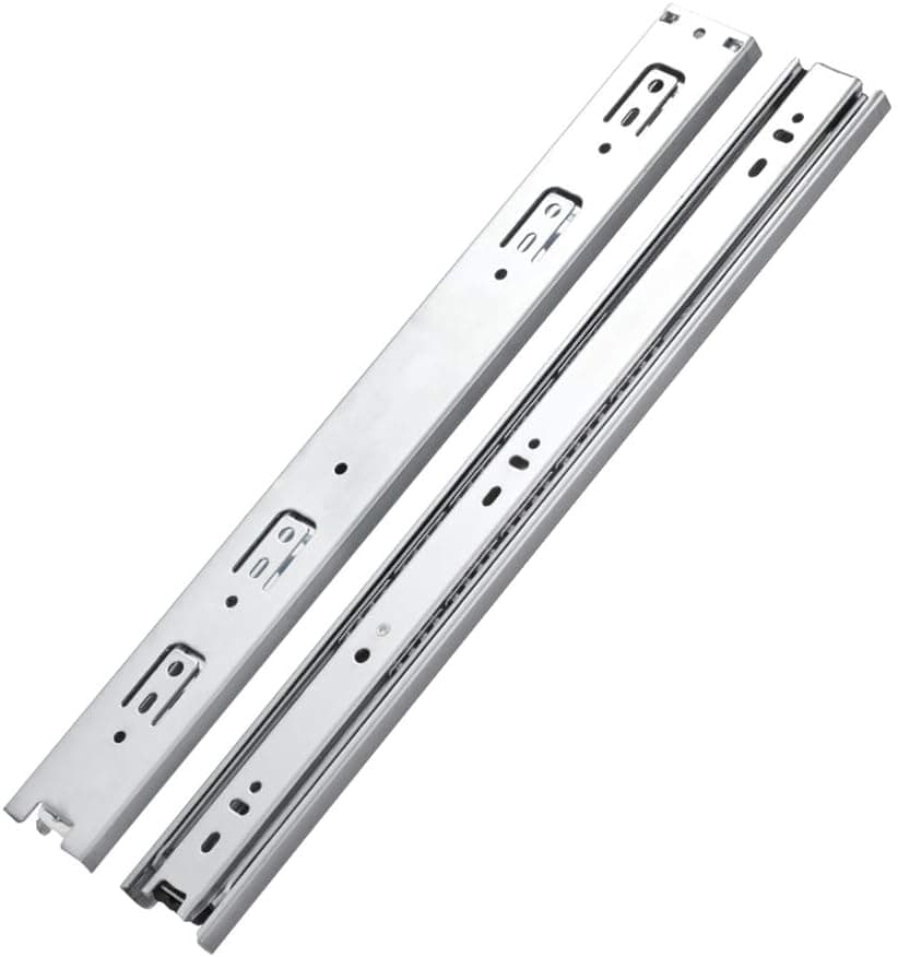 Bokaiya 5 Pair of 10 Inch Full Extension Side Mount Ball Bearing Sliding Drawer Slides, Available in 10", 12", 14", 16", 18", 20", 22" Lengths