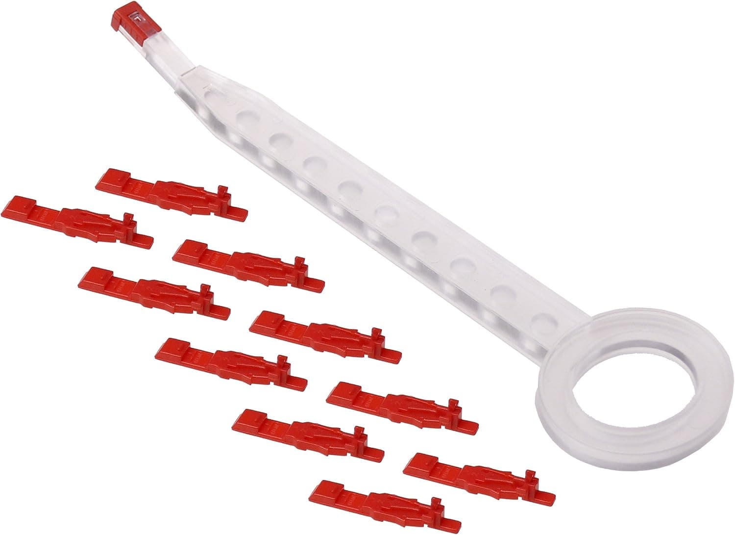 NTW RJ45 net-Lock™ Patch Cable Locking key insert, tamper resistant, Red, 10pcs + 1 Extraction tool - NL-KL-RD-10