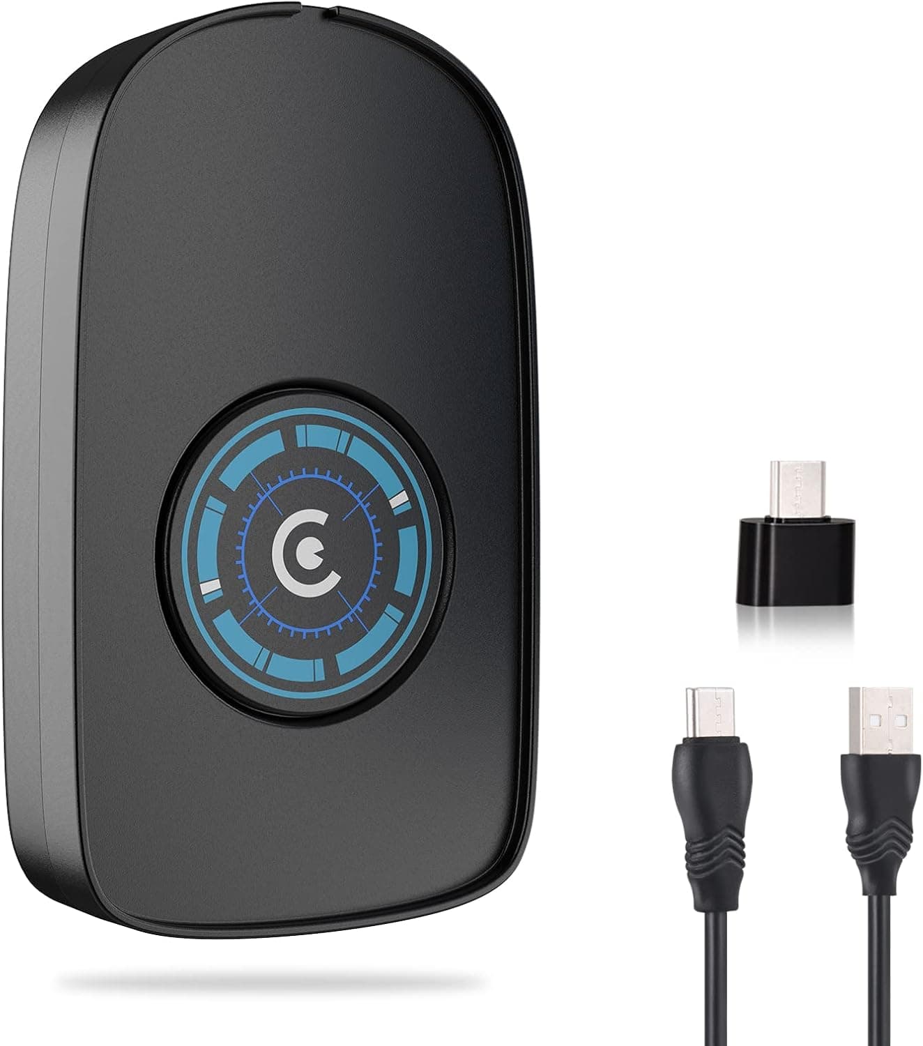 Fasnd Mouse Jiggler, Undetectable Mouse jiggler for Computer Laptop Awakening, No Software, Automatic Mouse Mover, Keeps Computer Alive, with Switch and USB to USB-C Adapter