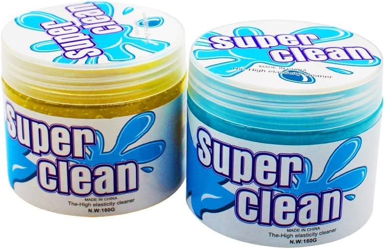 Dust Cleaning Gel,Super Clean Degreaser 2 Pack Keyboard Ceaner Universal Reusable Magic Dust Cleaning Mud for PC Tablet Laptop Keyboard Automobile Vents Printers Fan Parts.
