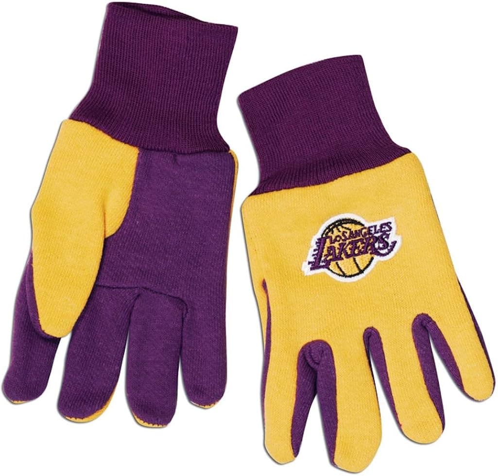 WinCraft NBA Los Angeles Lakers GlovesTwo Tone Style Youth Size Gloves, Team Colors, One Size