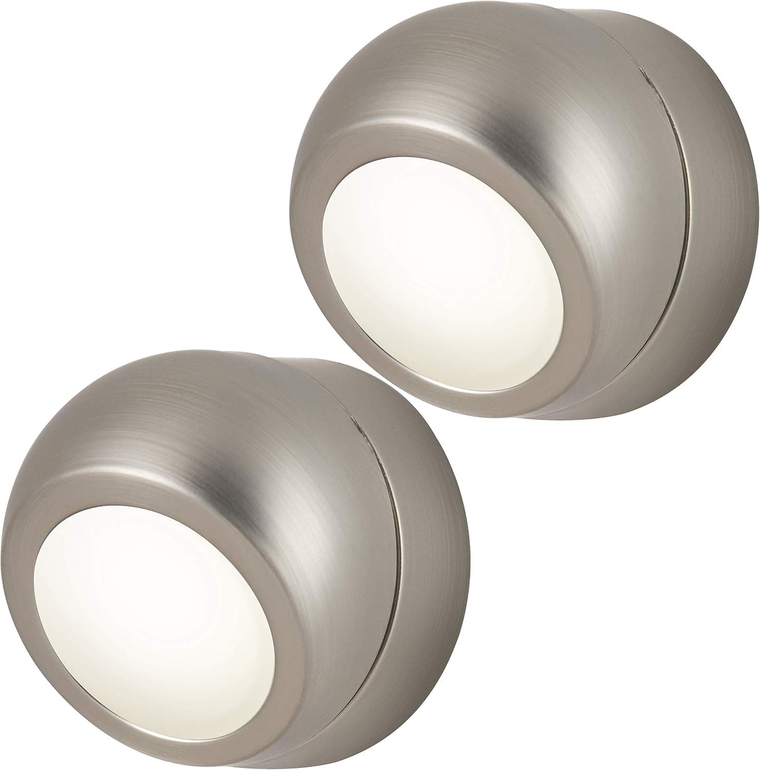GE home electrical Brushed Nickel GE Rotating LED Night Light, 2 Pack, Plug-in, 360° Directional, Dusk-to-Dawn, Ideal for Bedroom, Bathroom, Nursery, Hallway, 31542, 2 Count