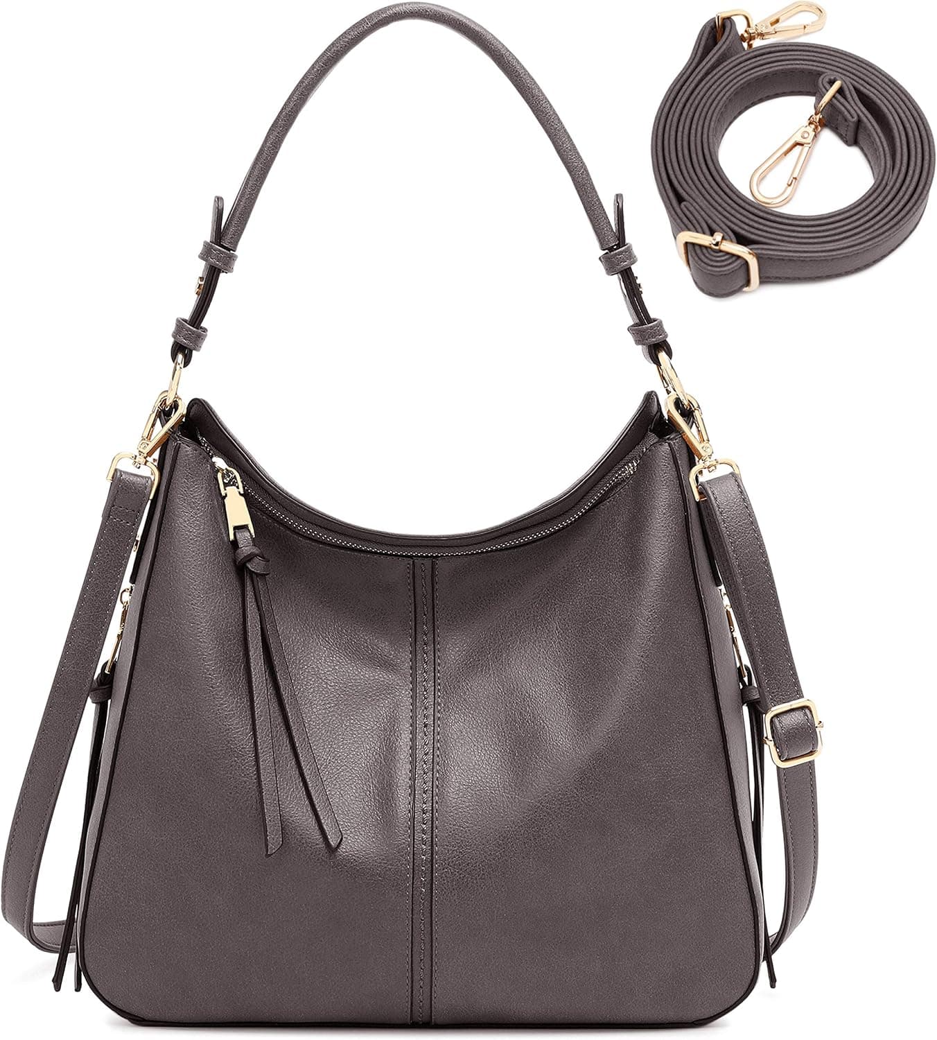 Hobo Handbags for Women Purse Large Bags Ladies Crossbody Purses Shoulder Bag Boho Designer Brown Faux Leather…