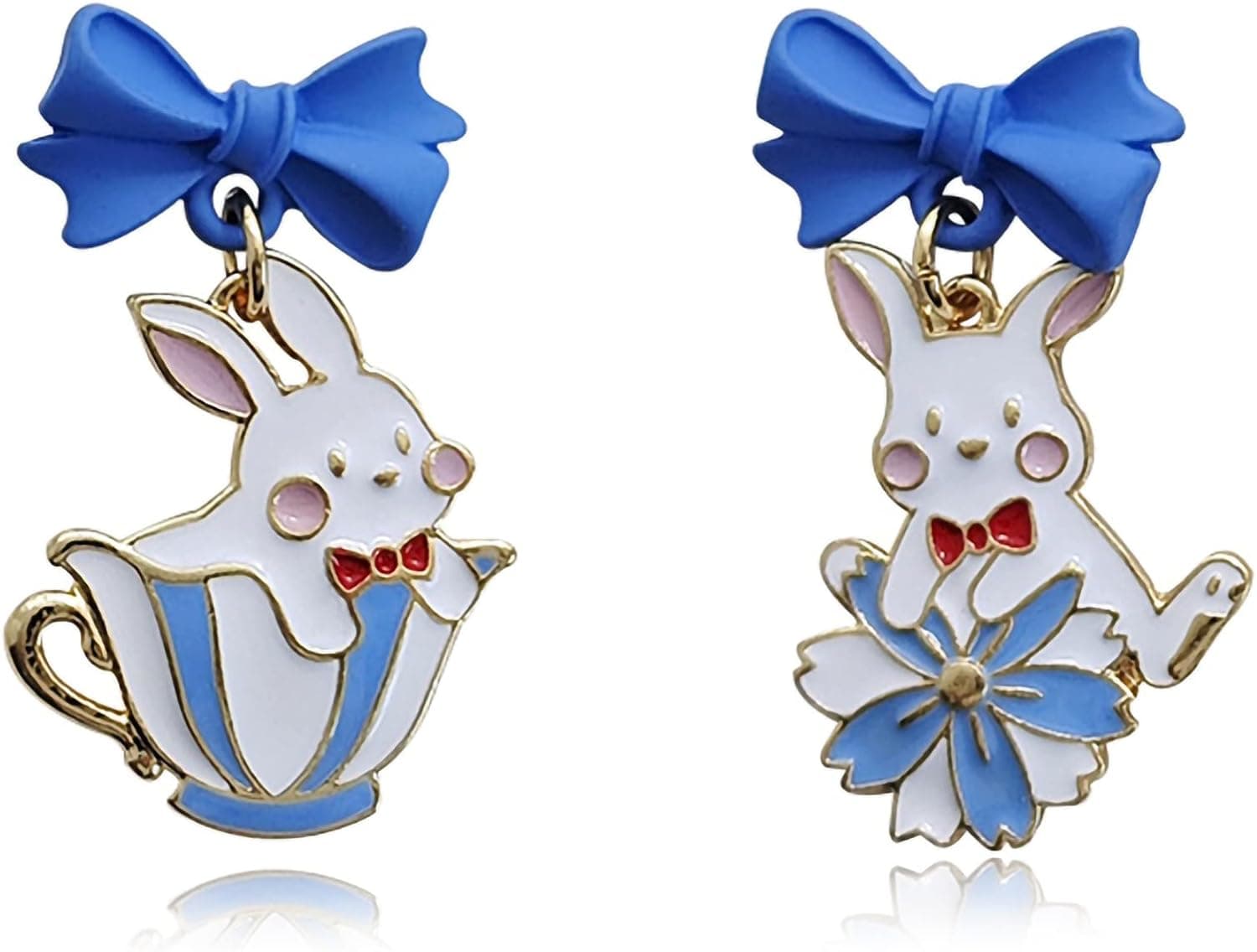 Edil Fantas Rabbit Earrings for Women S925 Silver Stud Earrings for Women Birthday Valentine's Day Mothers Day Christmas Gift
