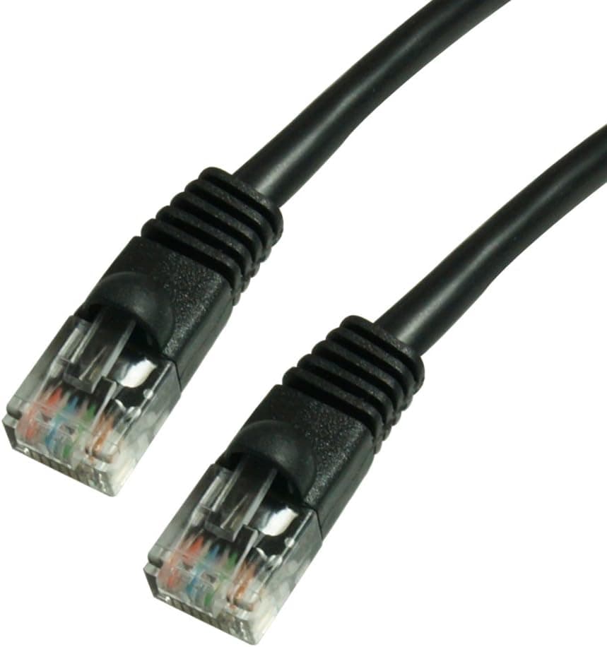 GRANDMAX CAT5e 15' FT Black RJ45 Ethernet Network Patch Cable Snagless/Molded Bubble Boot, 550MHz, UTP