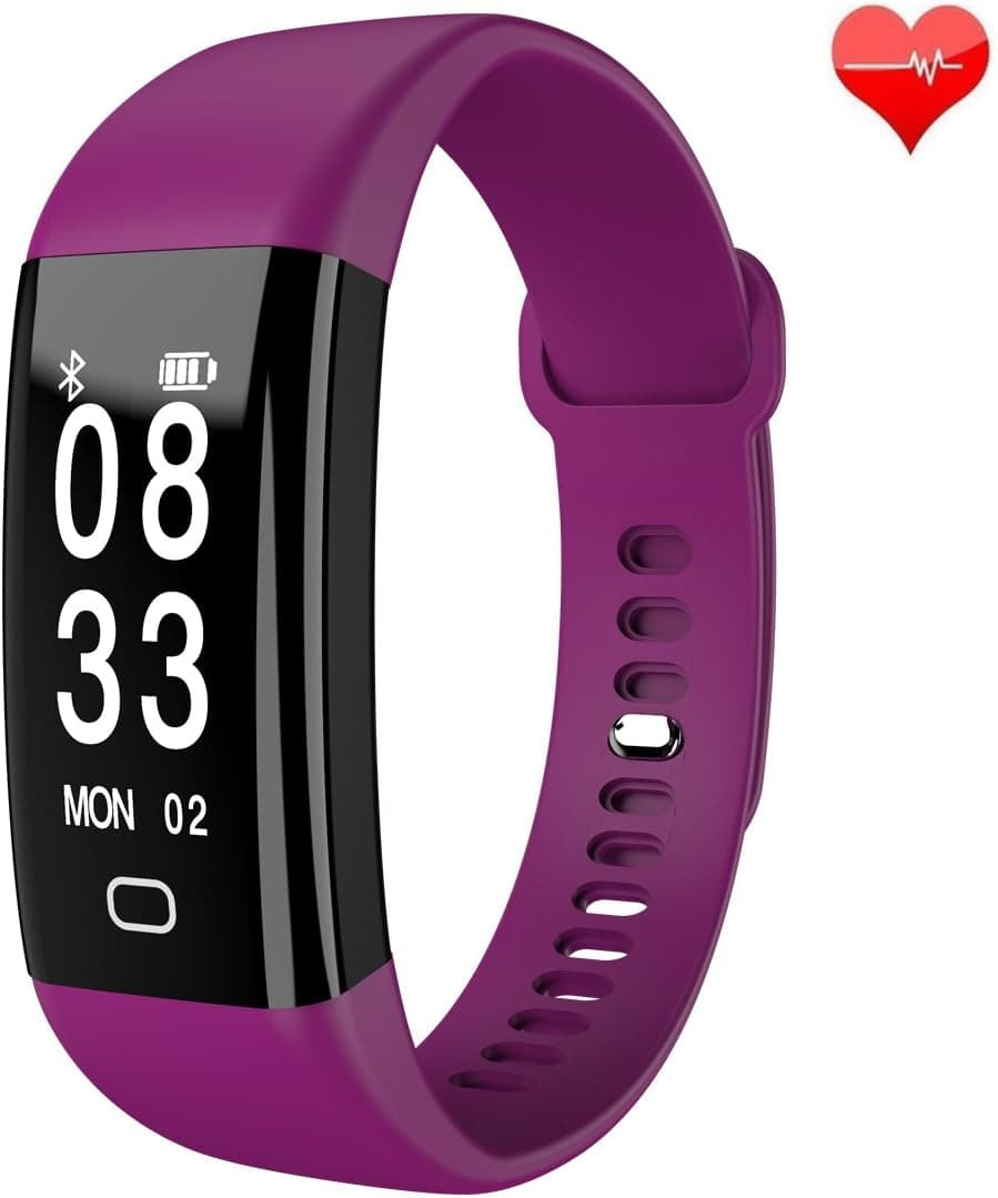 Fitness Tracker Smart Bracelet Waterproof Bluetooth With Heart Rate Monitor Blood Pressure Smart Wristband Fitness Watch Activity Tracker Step Counter Pedometer Sport Sleep Monitor for Android and Ios