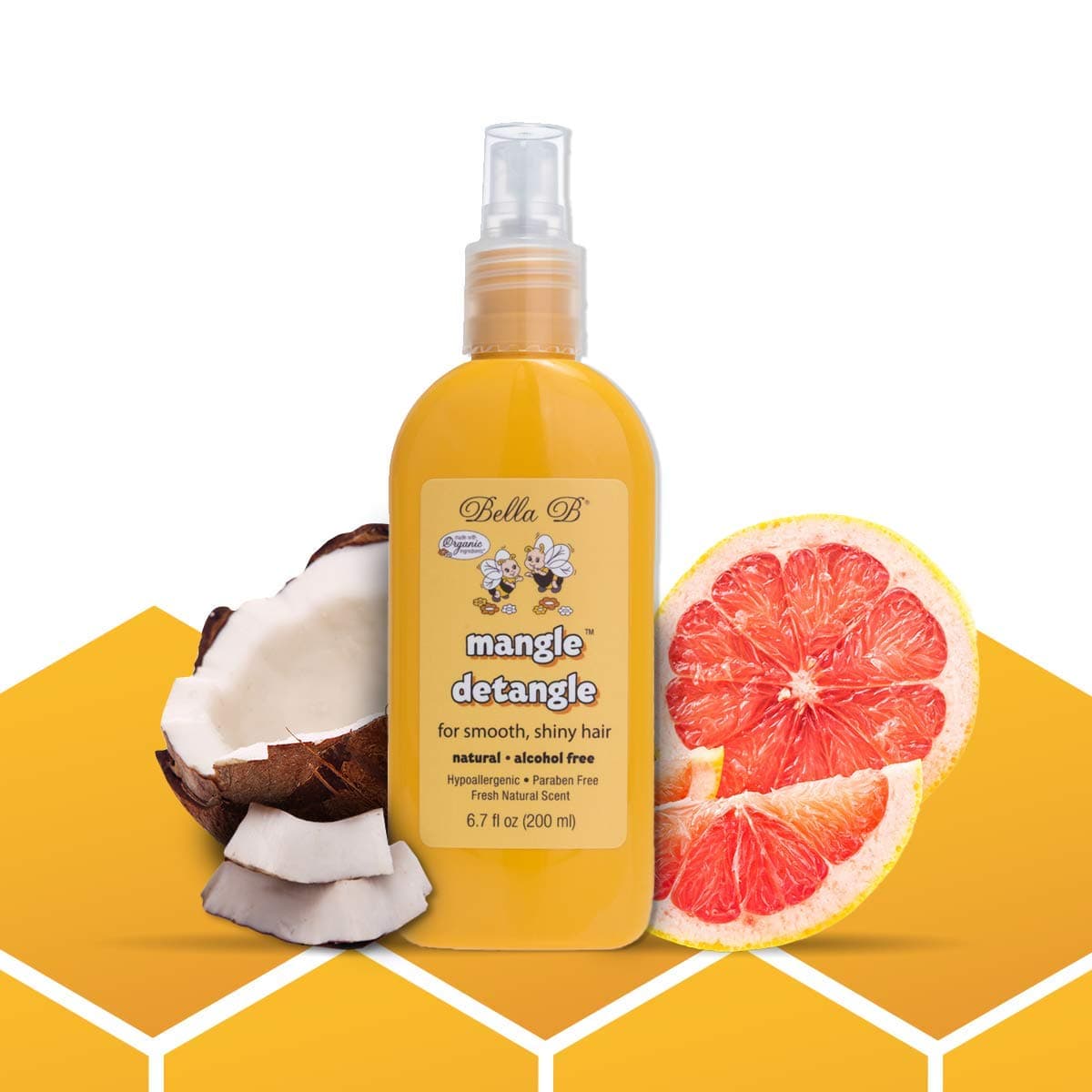 BELLA B Mangle Hair Detangler 6.7 oz - Hair Detangler Spray - Detangler Spray Natural - Hair Detangler For Kids - Natural Hair Detangler Kids - Hair Care Detangler Curly Hair