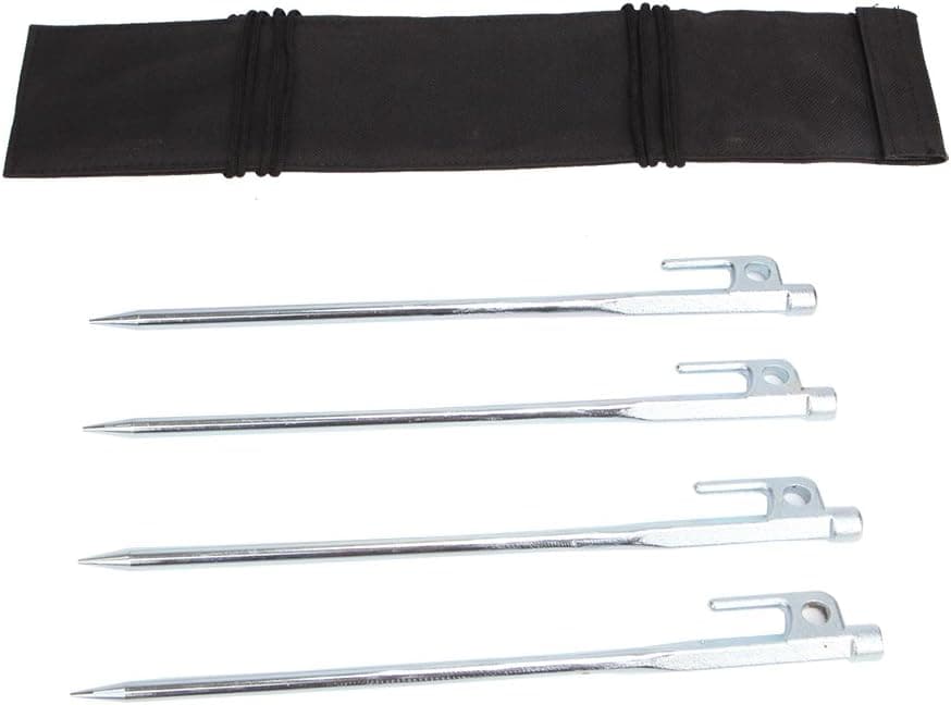 yodo Forged Steel Tent Stakes-Heavy Duty Tent Pegs for Outdoor Camping Hiking Backpacking Gardening Canopies Footprint and Tarps-(4-Pack)