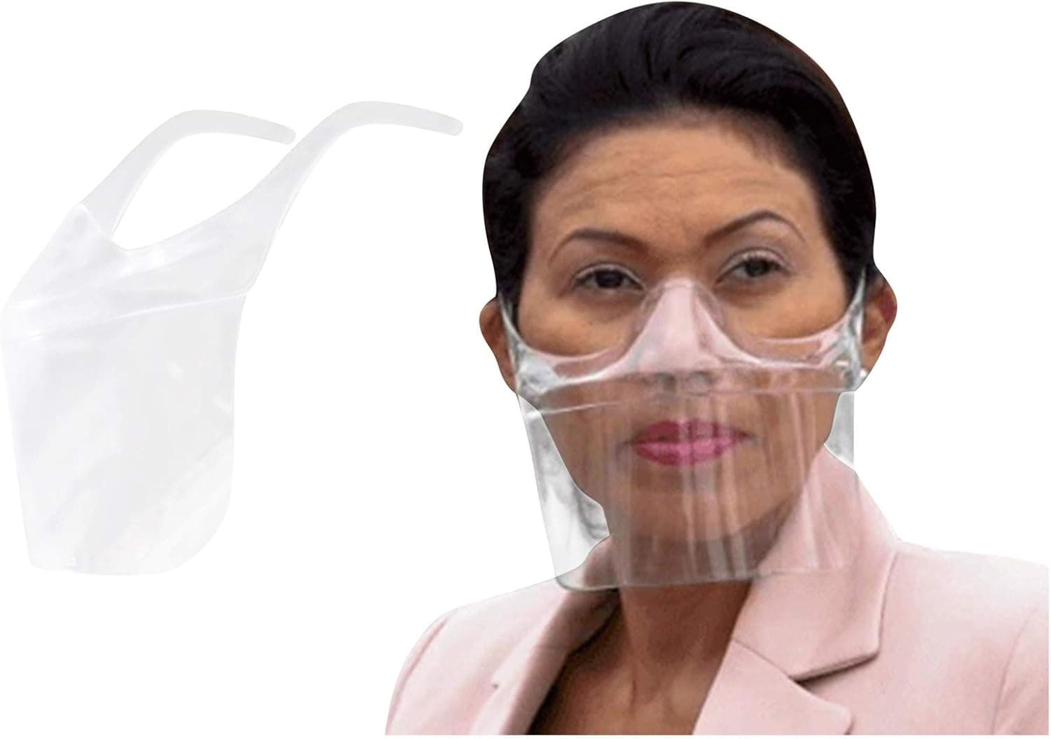 Clarity Mask Durable Mask Face Visor Protection Combine Plastic Transparent Reusable Clear Mask & US IN STOCK