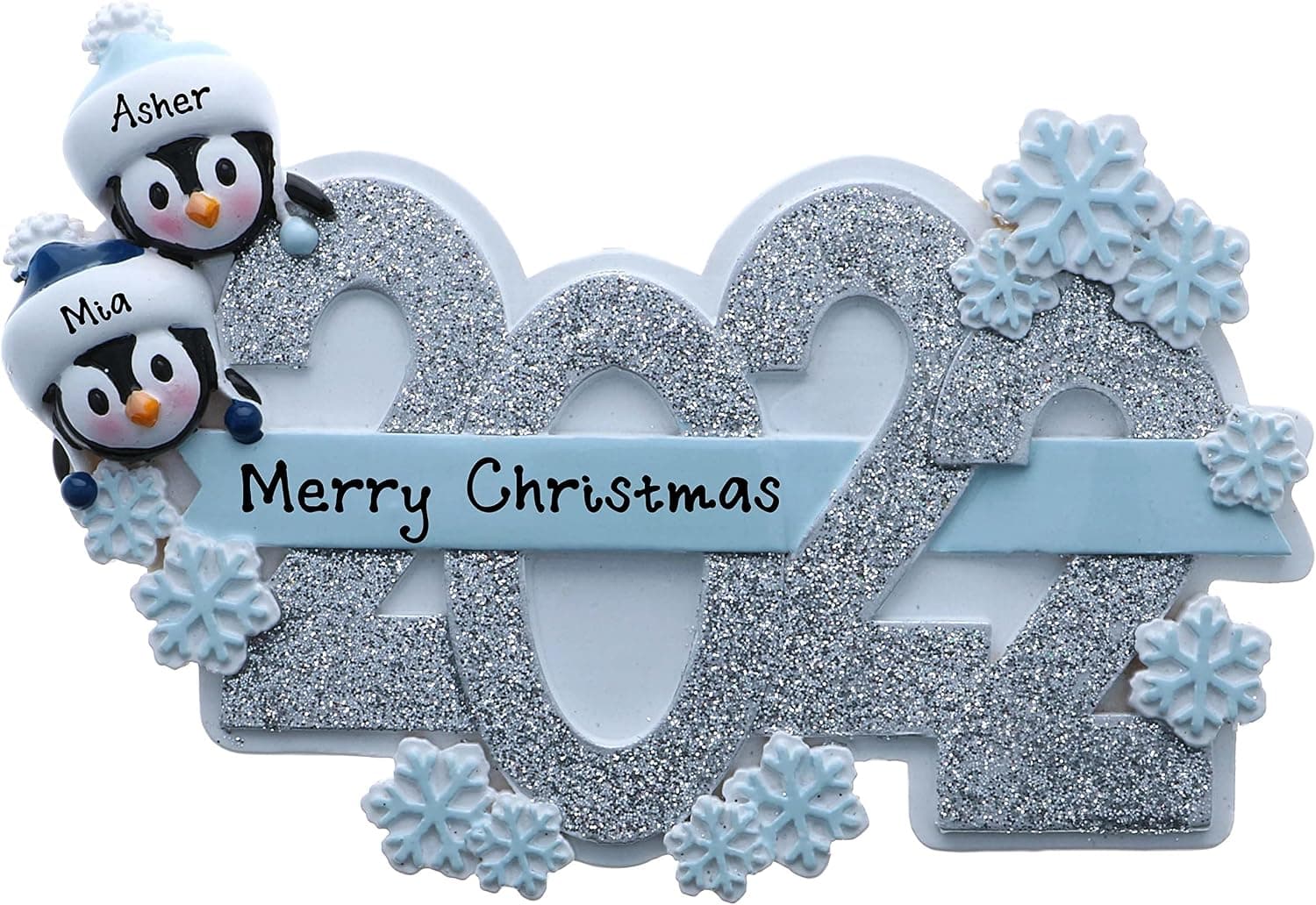 2021 Personalized Family Christmas Tree Ornament Free Personalized (Family of 2)