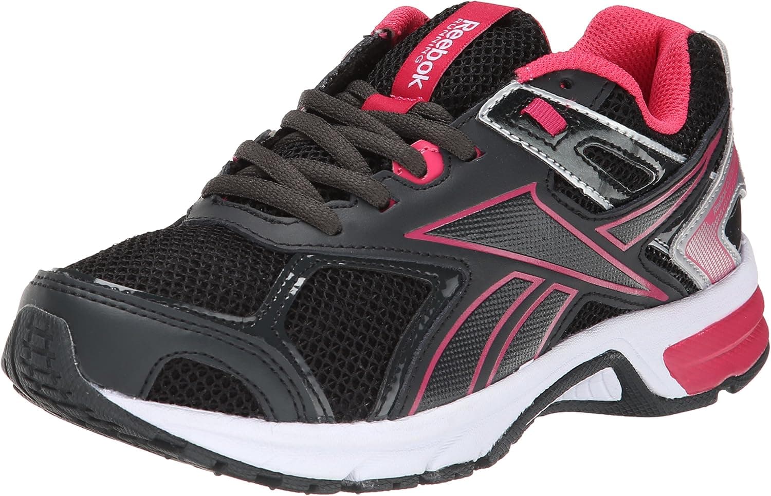 Reebok Women's Quickchase, Gravel/Blazing Pink/Pure Silver/White, 9.5 D US