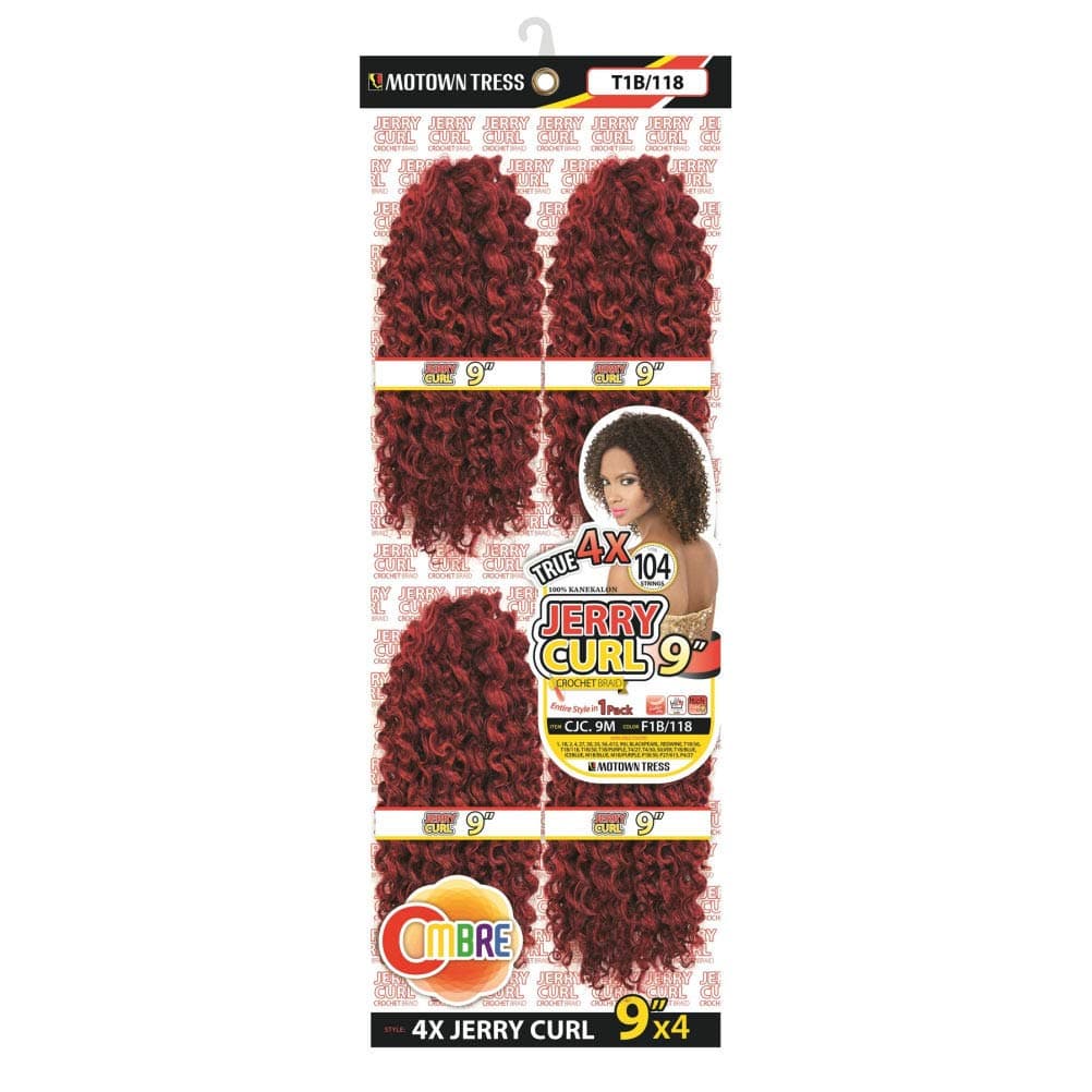 Motown Tress (CJC.9M JERRY CURL - 104 Strands - 9 Inch) - Kanekalon Braiding Hair in 1