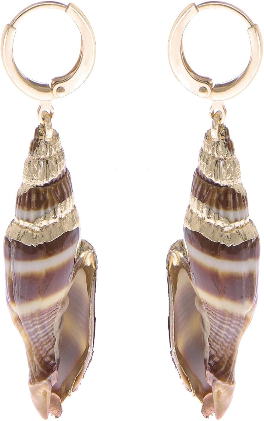 Alilang Women's Bohemian Seashell Sea Shell Conch Design Fashion Drop Earrings