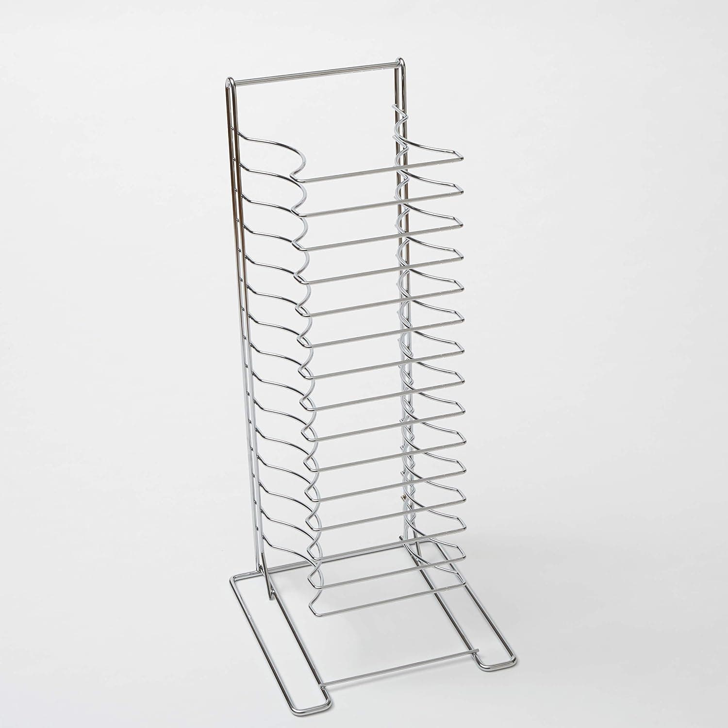 American Metalcraft 19029 Chrome-Plated Steel Standard Pizza Rack, 15 Slots, Silver