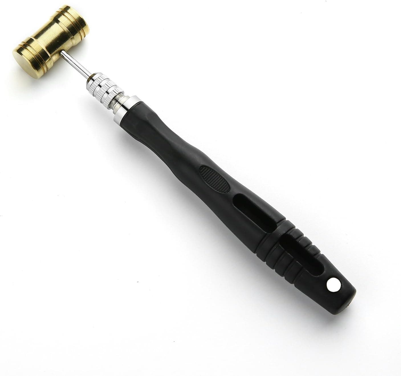 Brass Hammer with Rubber Handle Zoomable Mallet