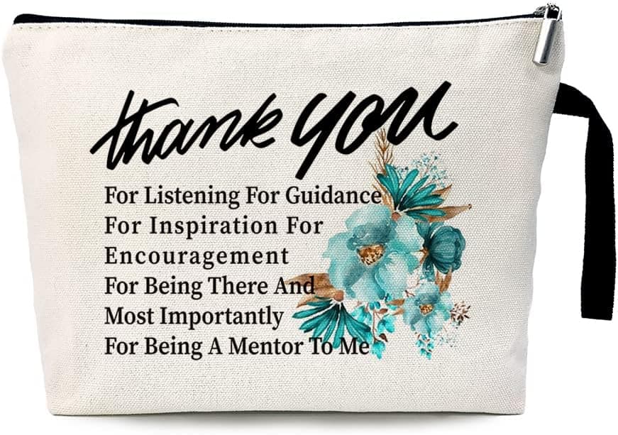 ZHANTUONE thank you Mentor Cosmetic Bag，Gift for Mentor ，Thank You Gifts for Mentor Teacher，Mentor Appreciation Gifts for Women，Birthday Gift for Mentor，Retirement Gift for Mentor