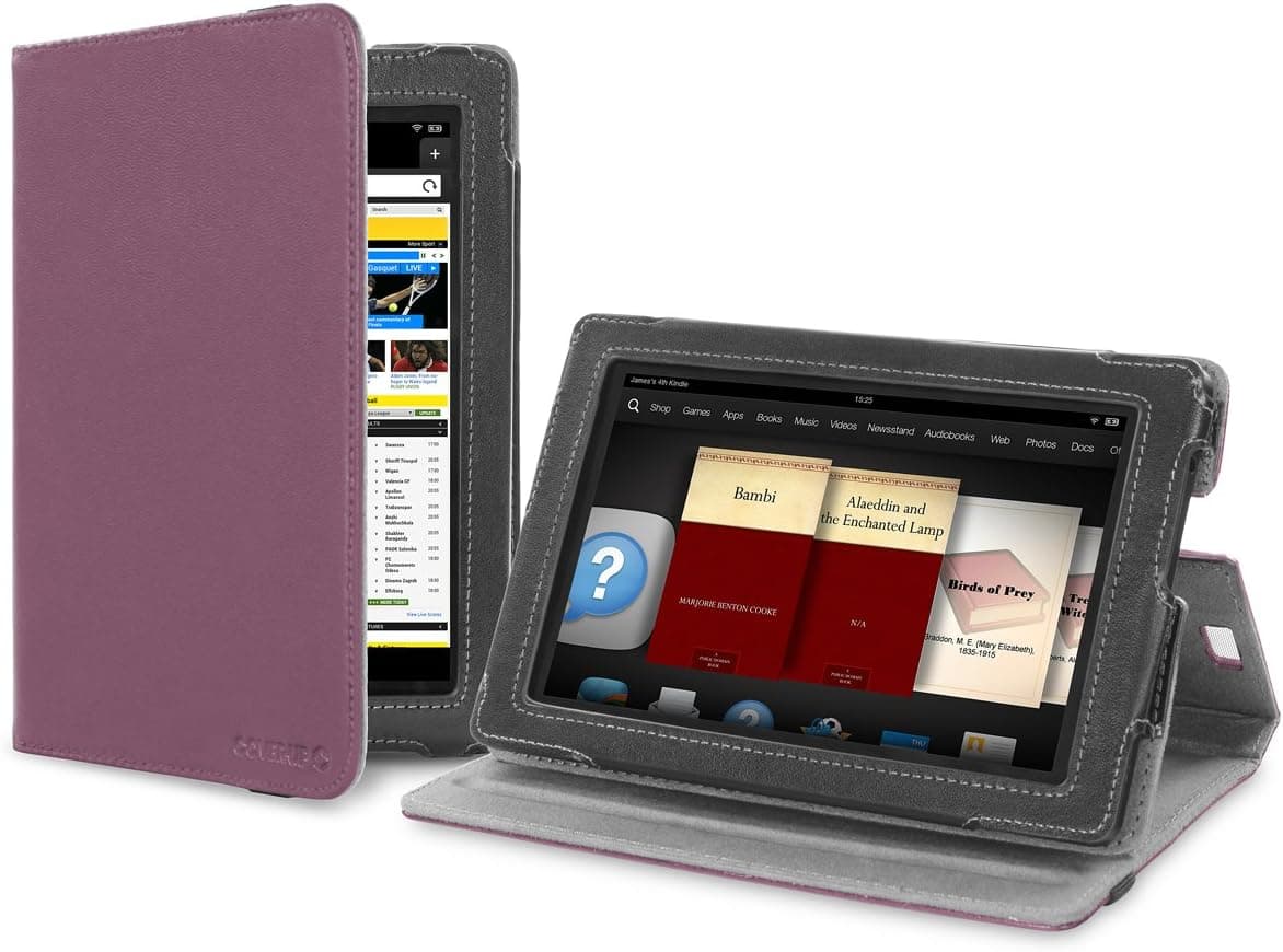 Cover-Up All-New Amazon Kindle Fire HD 2013 (7") Tablet Version Stand Cover Case - Purple