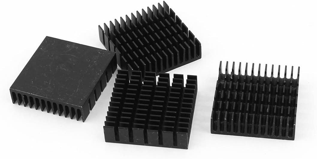 Heatsink - TOOGOO(R) 4 Pieces Black Aluminum Heat Sink Cooling Fin Cooler 40mmx40mmx11mm