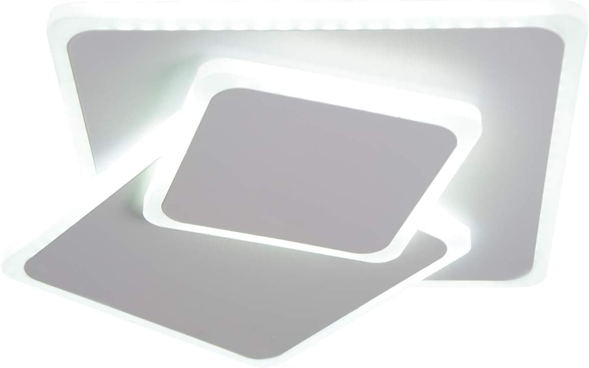 6000K LED Ceiling Light Flush Mount 38W 12.15in Square LED Ceiling Lamp for Kitchen Bedroom Hallway with 190Pcs LED Chips Without Flicker, 4940LM, 80Ra+, 320W Equivalent (Cool White)