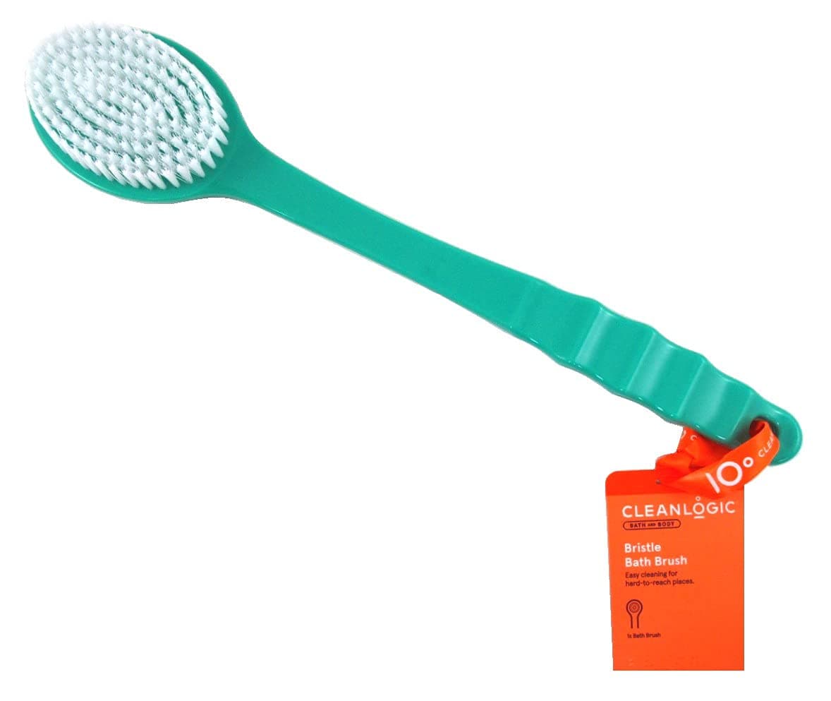 Clean Logic Bristle Bath Brush 14 Inch (Pack of 2)