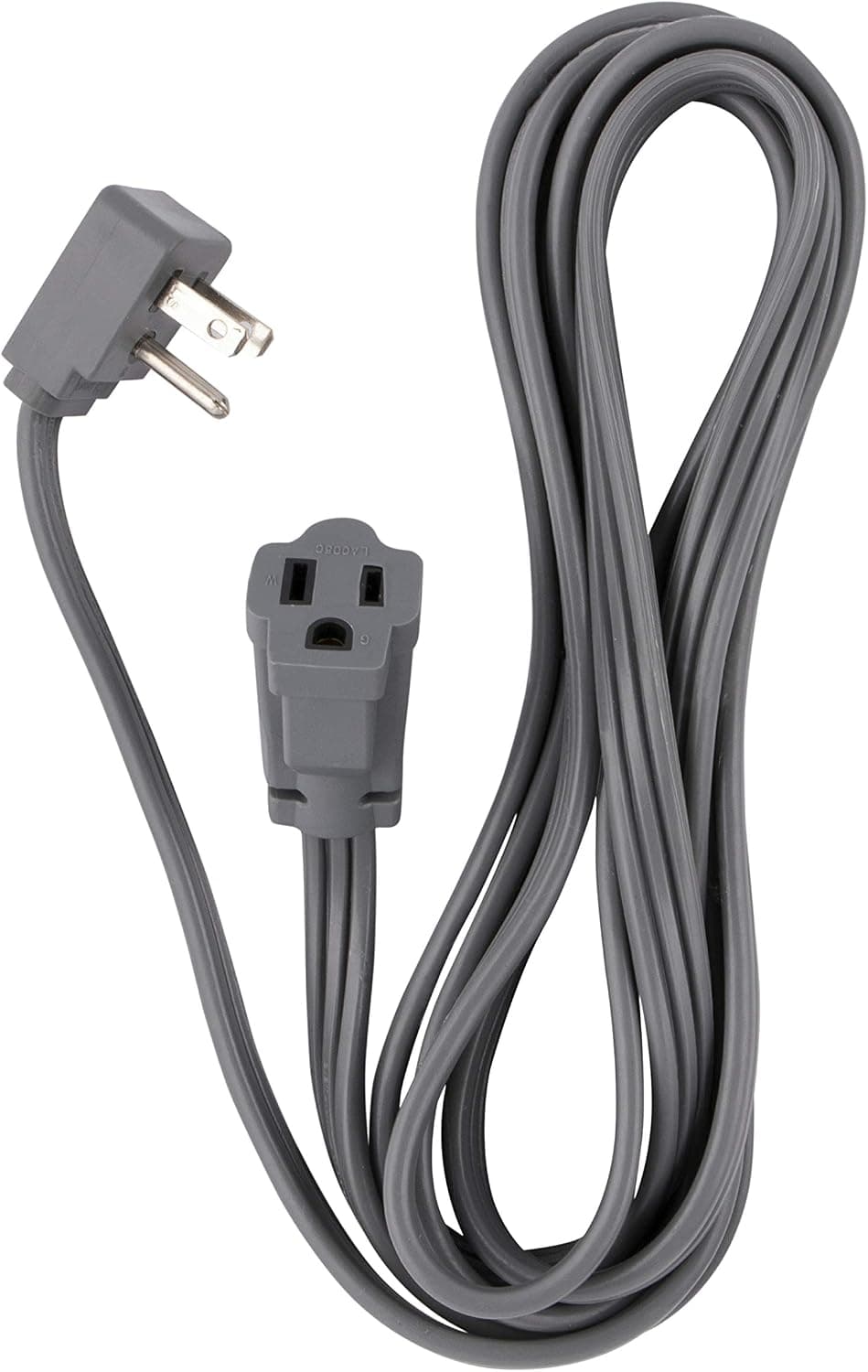 10 FT Heavy Duty Air Conditioner and Appliance Extension Cord, 14 Gauge, 15 Amp, ETL Listed, Grey