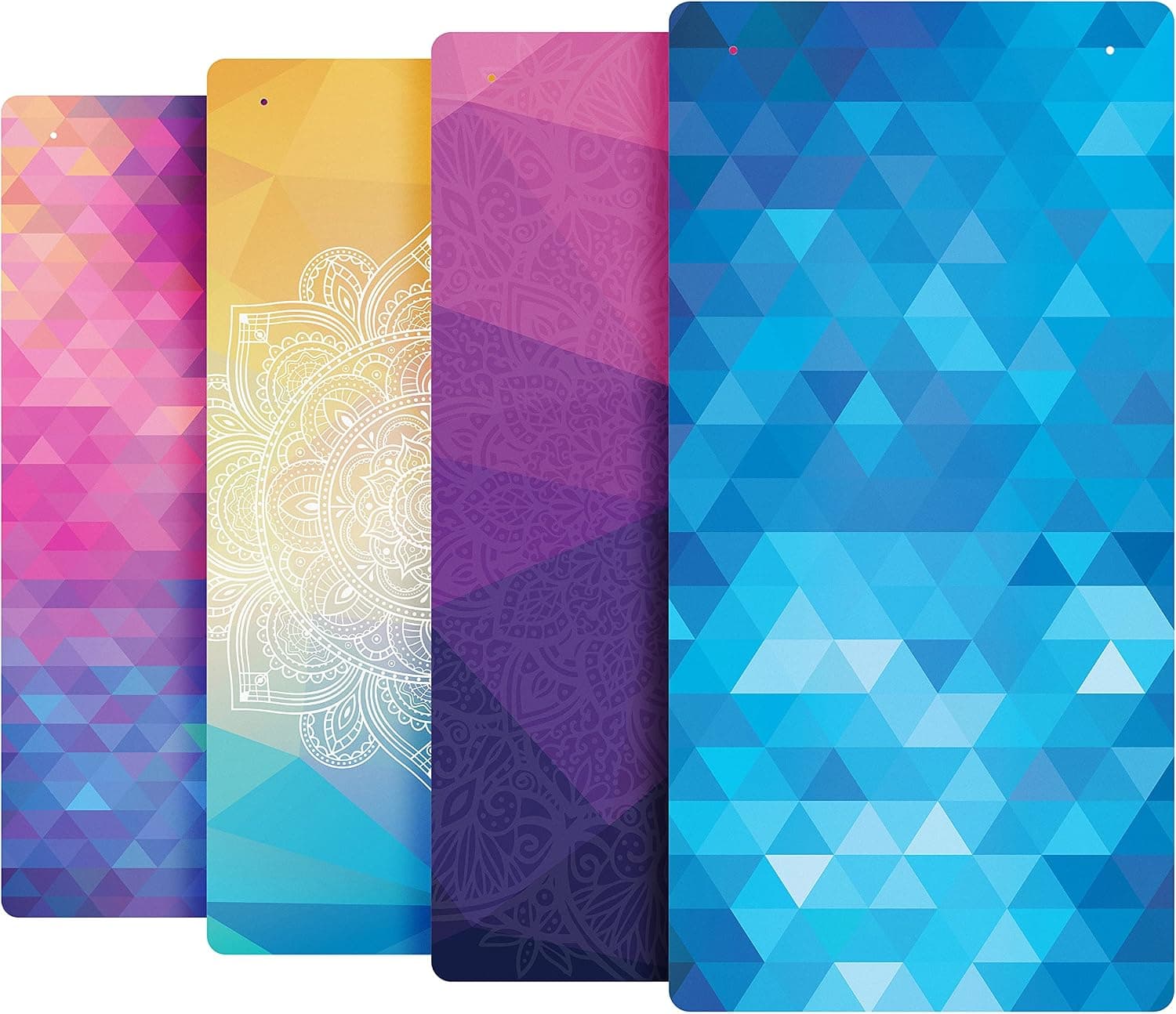 Reetual Modern Bathtub Mat Non Slip for Shower Tub - 32x16 XL Multi Colored Bath Mats with Unique Decorative Artisan Designs for Adults, Kids, Baby, with 200 Suction Cups for Grip (Blue)