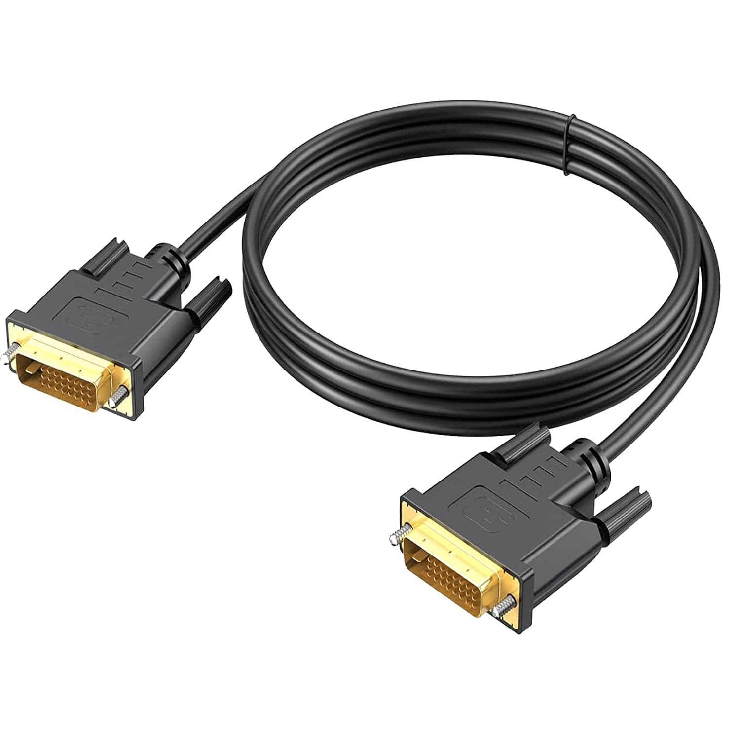 DVI Cable, 6 FT DVI-D to DVI-D (24+1) Dual Link Cable Computer Monitor Cord for Laptop, Desktop, DVD, Gaming,Monitr, HDTV, Projector and More