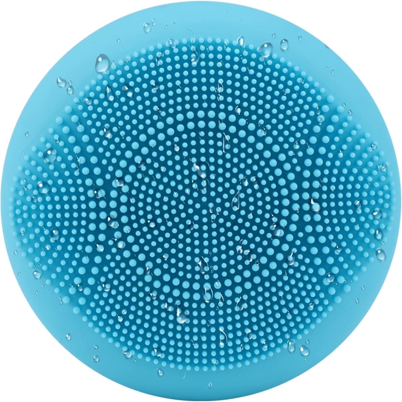 Facial Cleansing Brush,Portable Silicone Electric Face Wash Brush,Waterproof Sonic Vibration Brush Surface,for Deep Cleansing, Gentle Exfoliating and Massaging (A3-Blue)