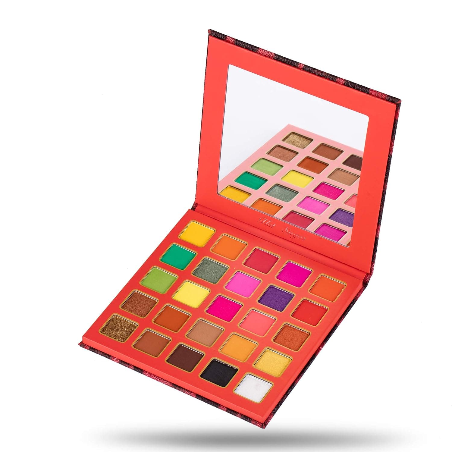 Hot Sugar 25 Colors Highly Pigmented Eyeshadow Palette-Shimmer Matte Glitter Pressed Eye Shadow Makeup Palette