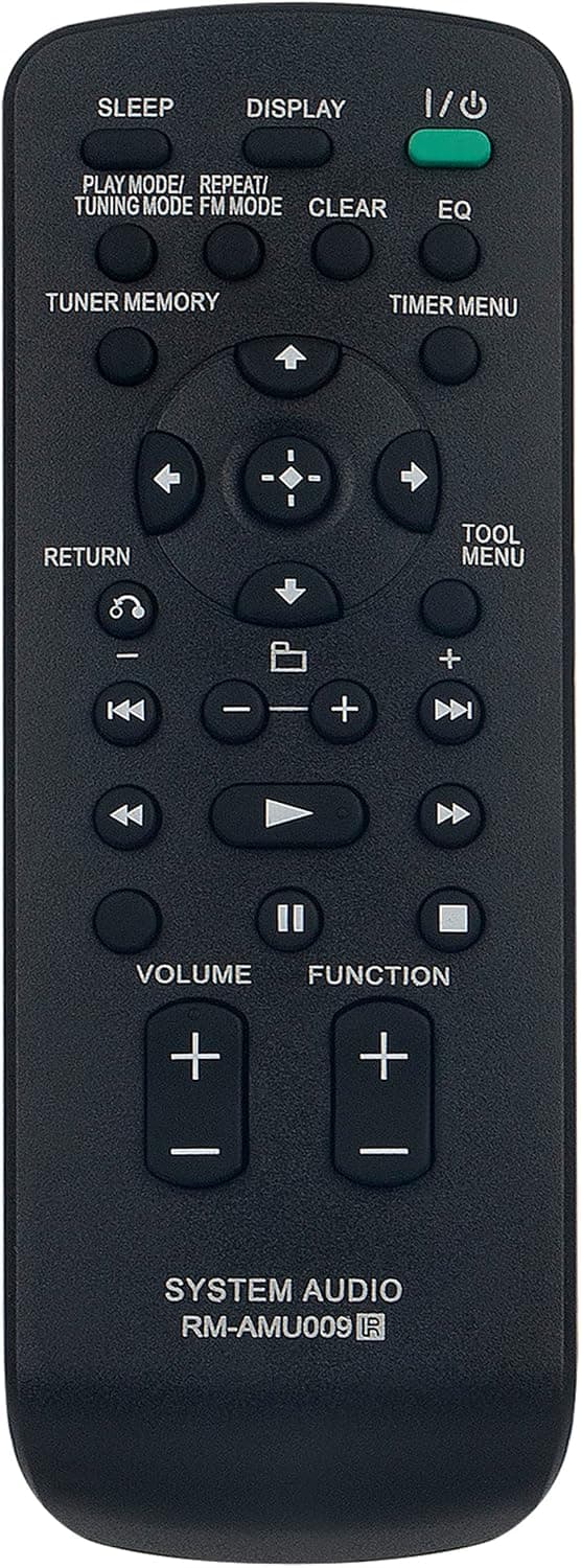 RM-AMU009 Replaced Remote fit for Sony Audio System CMT-HX80R SS-CHX50 HCD-HX80R CMT-BX20i SS-CBX20 HCD-BX20i CMT-FX300I SS-CFX200 HCD-FX300i MHC-EC909iP SS-WG909iP HCD-EC909iP SS-EC709iP HCD-EC98P
