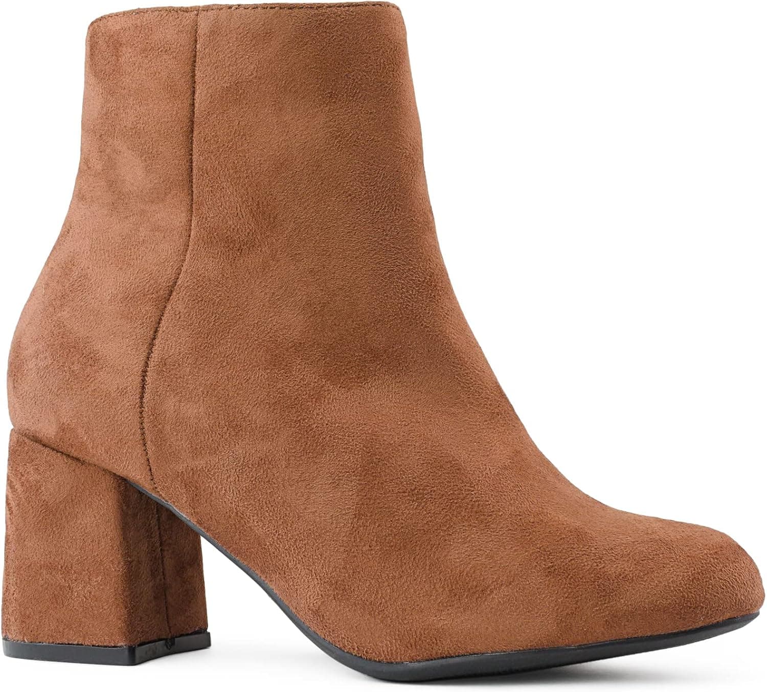 RF ROOM OF FASHION Women's Wide Width Block Heel Ankle Boots - Plus Size Friendly