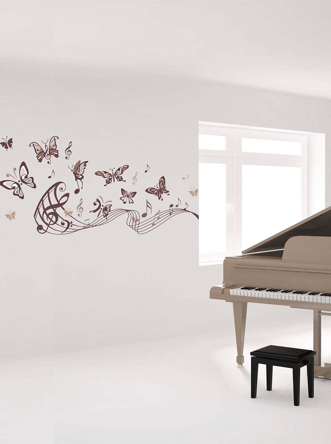 Musical Butterflies Wall Decal Sticker 28 x 20in