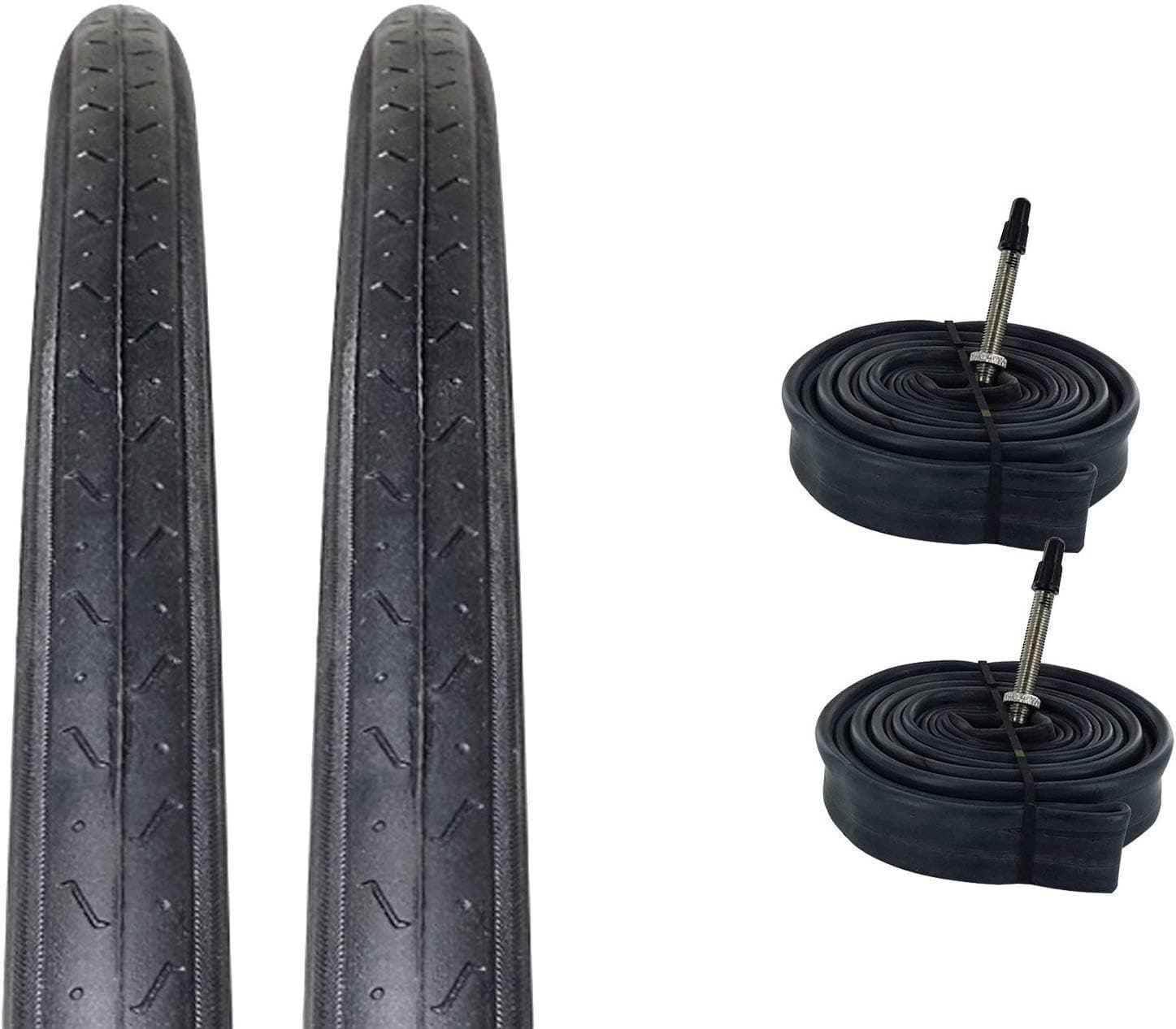 ZOL Bundle Pack Z1179 Road Tires and Tube 700x23C, Presta/French 60 MM Valve