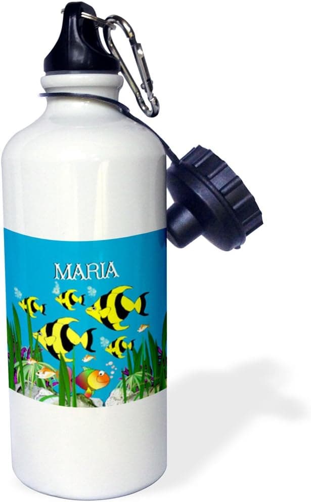 3dRose Panda Bear-Animals-Cute Art Sports Water Bottle, 21 oz, White