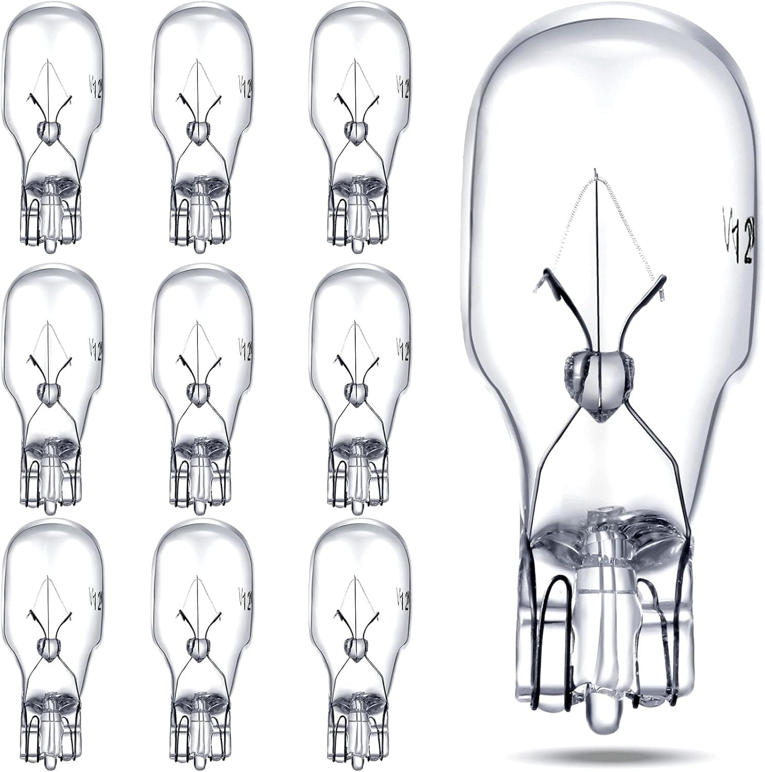 Honoson T5 Landscape Light Bulbs 12 Volt 18 Watt Landscape Bulbs Low Voltage Light Bulbs Small Landscape Lighting Bulb Wedge Base for Replacement Outdoor Garden Deck Yard Landscape Lamp(10 Pieces)