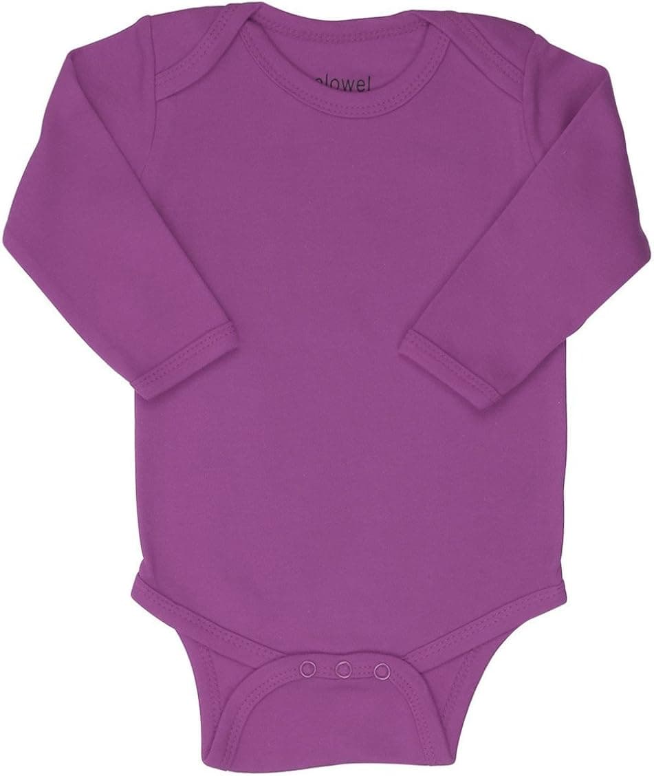 Elowel Long Sleeve Baby Unisex Onesies Bodysuit 100% Cotton