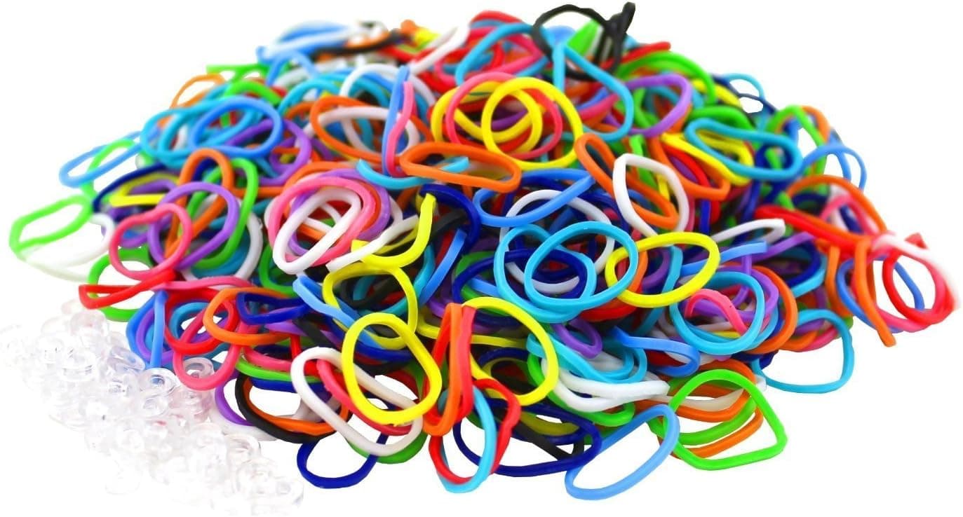 1800 Multi-Colored Loom Band Refill Latex Free Compatible with ALL Loom Kits