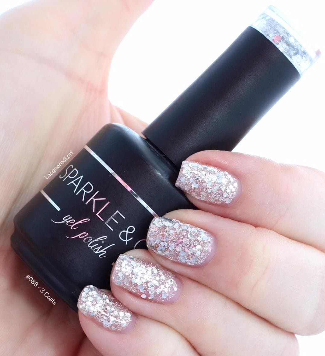 Sparkle & Co. Soak Off Gel Polish – 088: Silver Glitzy Sparkle