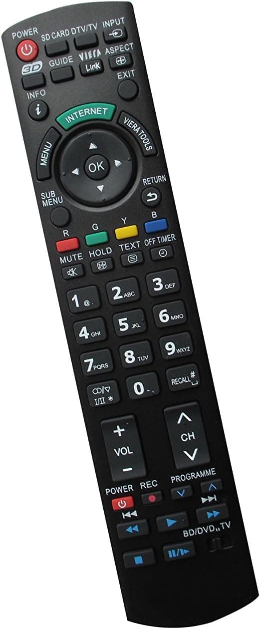 Universal Remote Replacement Control Fit for Panasonic N2QAYB000779S N2QAYB000806 Smart 3D Plasma LCD LED HDTV TV