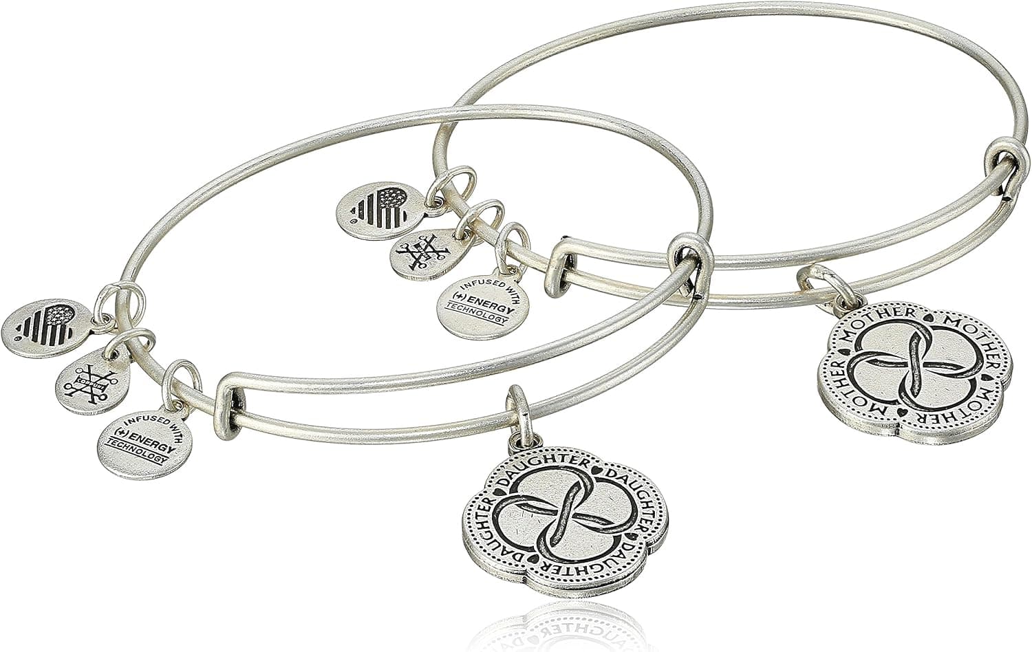Alex and Ani Mom and Daughter Infinite Connection Set of Two Bangle Bracelet