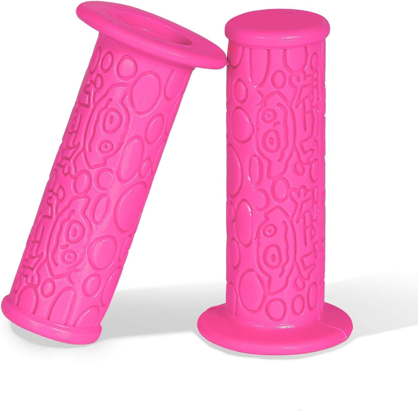 PRUNUS Kids No-Slip Soft Rubber Bike Handlebar Grips Universal for Bicyble, Scooter Cruiser, Balance Bikes, MTB, BMX Mountain Bike. Universal Size Bike Grips for Girls and Boys, Bike Handle Grips